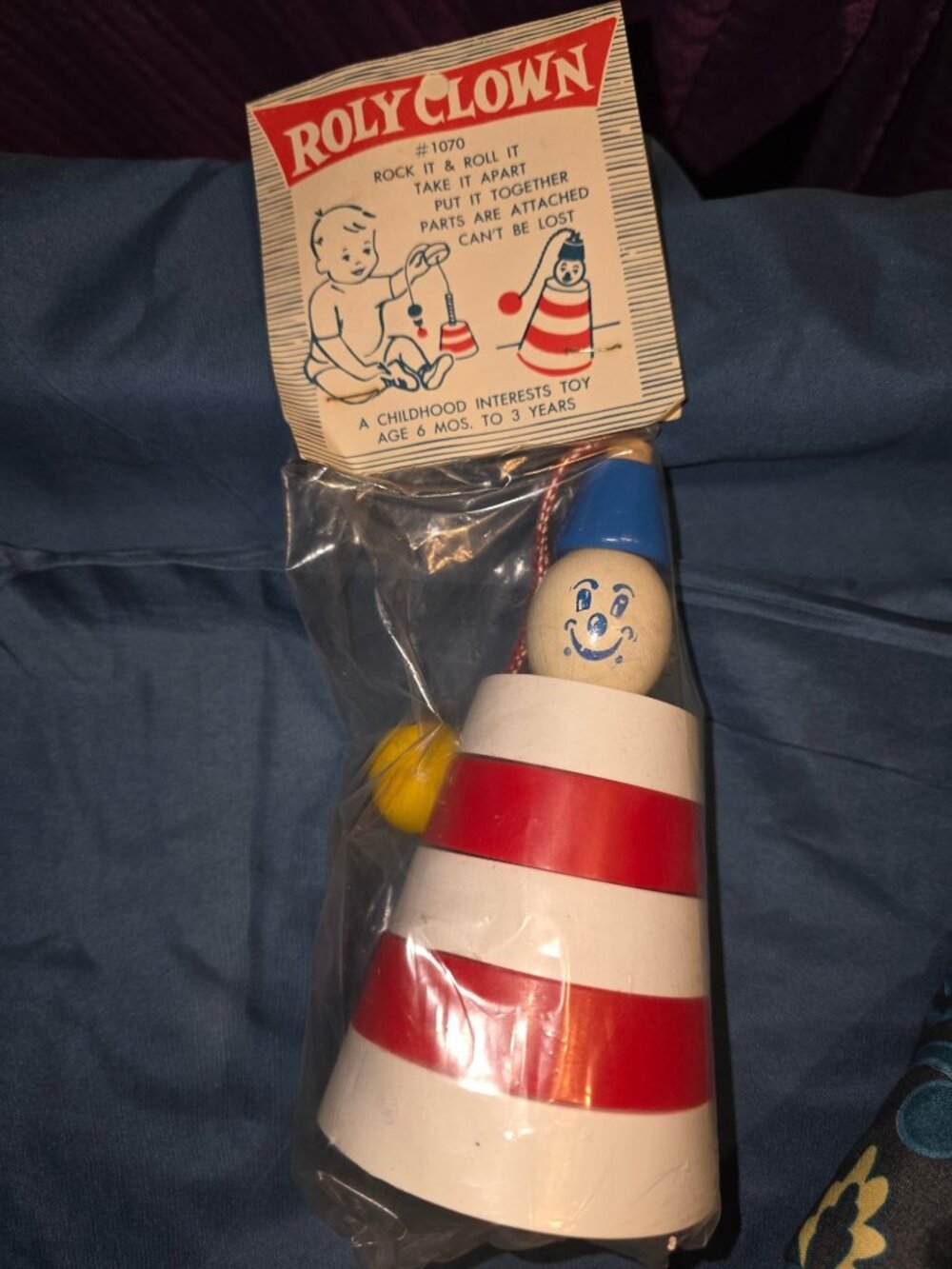 Roly Clown Rock & Roll Toy For Ages 6 Months To 3 Years - Vintage Childhood Inte